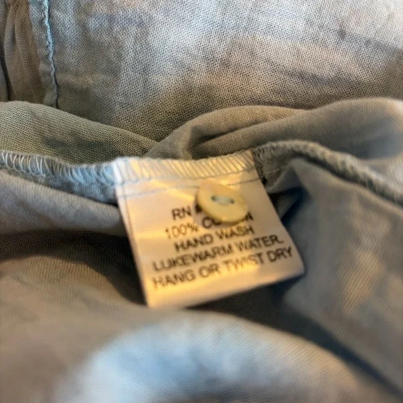 JP and Mattie Pleat Front Button Down 100% Cotton Shirt Size S - Picture 5 of 5